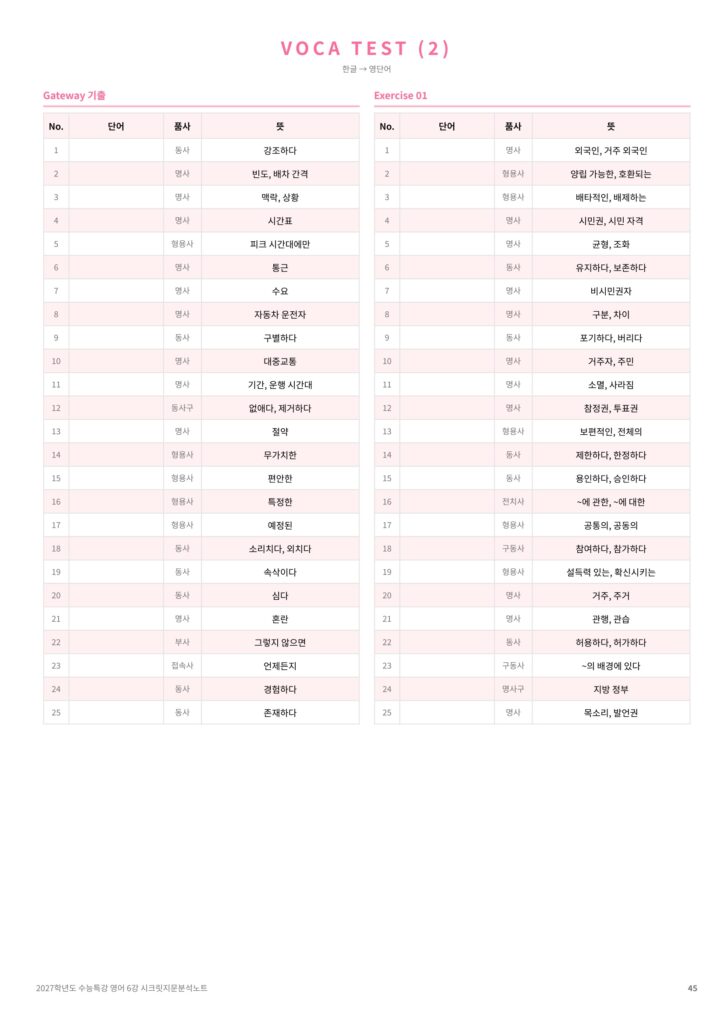 2026 EBS 수능특강 Light 영어 변형문제, 핵심요약노트 자료 패키지 판매 안내